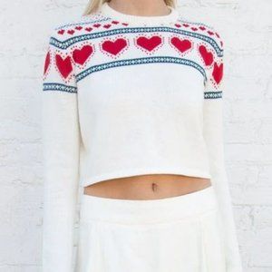 BRANDY MELVILLE Francesca Hearts Sweater